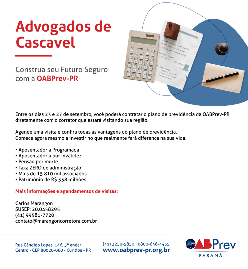 Advogados de Cascavel - Construa seu Futuro com a OABPrev-PR